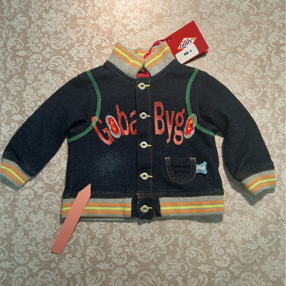 Oilily ~New~Indigo Knit Goba Byg Jacket in 62 (about 4 months) - Picture 7 of 11